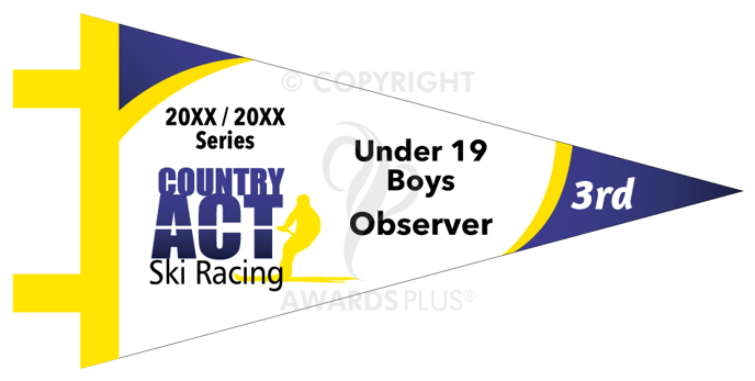 Country-ACT-Ski-Racing-Sporting Pennant Design