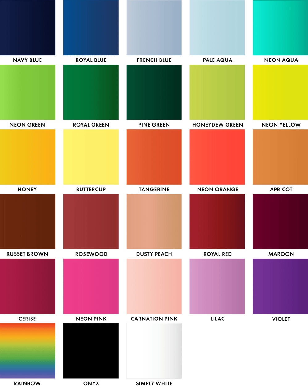 What Are Your Satin Ribbon Colours?