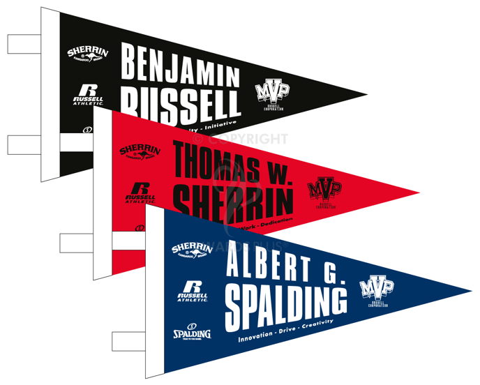 Russell-Sherrin-Spalding-Sporting Pennant Design